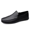 Casual Shoes Plus Size 46 47 Genuine Leather Men Brand Formal Mens Loafers Moccasins Italian Breathable Slip On Male Boat