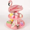 Party Supplies Birthday Dress Up Cake Decoration Flamingo Multi-layer Tray Paper Stand Bread Display