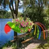 1 pc Metal Flower Pot Exquis Flying Bird Forme Rustproofroful Parrot Flamingo Hanging Planter Birthday Gift 240325