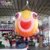 Groothandel 2m Hoogte Outdoor opblaasbare visdierballonnen met LED -lichten Inflatie Ocean Theme cartoonmodellen voor decoratie met lucht