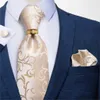 Krawaty szyi Dibange designer męski Kwiat Paisley Silk Tie krawatowe kwadratowe spinki do mankietów nakręcenie