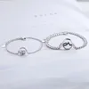 Bracelet de couple - Une paire de couples de mer de montagne plastièrement plaqués.Accessoires polyvalents Amour longue distance comme cadeau pour le petit ami et la petite amie