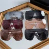 Damendesigner Unisex Silber Übergroße Maske Sonnenbrille mit rosa Linsen, die von Mikrostollen 3D -Schädel angereichert sind, lötet auf den Metalltempeln mit Box
