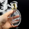 Storage Bottles 50ml Travel Oval Empty Refillable Perfume Spray Bottle Jar Aluminum Head