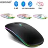 MICE 2,4G Wireless Mouse RVB Charge Ordinage Mause Mause Backlight Gaming ergonomique H240407