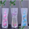 Vases Pvc Foldable Collapsible Water Bag Plastic Wedding Party Eco-Friendly Reusable Home Office Vase 913 Drop Delivery Garden Decor Dh3Ff