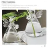 Wazony 2 szt. Anioł szklany wazon kwiaty ślubne dekoracje kubki pąki hydroponiczne butelki środkowe stoliki