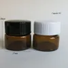 Opslagflessen 24 x 5 g leeg draagbaar monster Amber Glass Make -up pottencontainers 5cc Refilleerbare bruine cosmeitc verpakking
