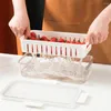 Storage Bottles Box Stackable Long Drainer With Lid For Fridge Space-saving Freshness-preserving Kitchen