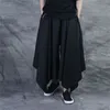 Herrbyxor avslappnad kjol lös bred ben harem byxa japansk stil kendo culottes sommar tunna streetwear för man