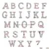 Nähe Begriffe Werkzeuge 26 Englische Buchstaben Perle Strass für Kleidung A-Z Alphabet Colorf Perlen Applique Nähen Sie den DIY-Namen Drop de dhfha