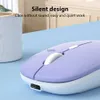 マウス充電式ワイヤレスマウスBluetooth Silent PC Mause Ergonomic 2.4GHz USBラップトップ光学H240407