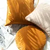 Cubierta de almohada45x45cm decoración nórdica naranja stentothooth funda de almohada redonda de terciopelo