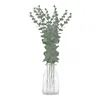 Fleurs décoratives 24pcs plantes artificielles eucalyptus feuilles de feuilles vertes pour la décoration de mariage du jardin à la maison faux bouquet 38 cm