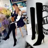 Boots Bigtree Shoes European и American Fashion Winter Wind's Women's Stiletto каблук замша сексуально ночной клуб без колена