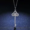 Designer Brand 925 Silver Pendant 1 claw Mosan Diamond Necklace Womens Fashion Tiffays Key New collarbone