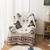 Dekens bloemenvogels gooien deken multifunctionele strand bankafdekkingen CosperTor Tassel Dust Cover Airconditioning voor bed Deken