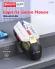 الفئران اللاسلكية 2.4g أوضاع مزدوجة 10000 دبوة دبليو Macro RGB Gaming Mouse 450mAh مفاتيح قابلة للبرمجة القابلة لإعادة الشحن شحن RGB Light Y240407