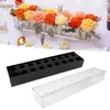 Vases Clear Acrylic Flower Vase Rectangular Floral Centerpiece For Dining Table Wedding Valentine's Day Decor Gifts Box With Light