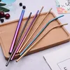 Drinking Straws 3pcs Reusable Stainless Steel Straw Colorful Eco-Friendly Cleaner Brush Kitchen Supplies Party Bar Accessories