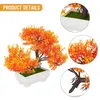 Decorative Flowers 1pc Artificial Plant Bonsai Plastic Small Tree Pot Fake Flower Potted Ornaments Garden Room Table Home Office Decor