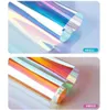 137x20m 2Colors Rainbow Effect Window Film Iridescent Glass Tint For Building Store Dichroic Whole Stickers2011135