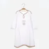 Baby onepiece Pyjamas Summer Thin Nightdress Hane and Female Short Sleeve Split Leg Antikick Quilt Förhindra att CO 240325