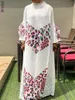 Casual Dresses EGRM 2024 Spring Pleated Miyake Dress Color Block Full Sleeved Hand-flowered Fashion Printed Women Maxi Long 1ER3067