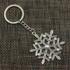 Keychains Lanyards Nieuwe sleutelhanger 58x47mm Snowflake Pendant Diy Mens Car Ring Bracket Souvenir Gift Q240403