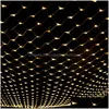 Kerstdecoraties Lichten mesh Fairy Home Decoratie Outdoor LED NET LICHT GARD Decoratieve waterdichte EU Wedding Party Holiday Y2 Dhnuo