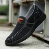 Casual Shoes Spring And Summer Mens Canvas Slip On Work Non-slip Breathable Deodorant Sneakers