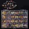 Liquids 200st Nail Art Charms Kit, Christmas Nail Charms Rhinestones Box Mixed Snowflake/Reindeer/Candy/Cane For Nails Accessories#15Mod