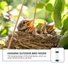 Autres fournitures d'oiseaux 2pcs mangeurs métalliques mangeurs de jardin extérieurs suspendus pour décoration extérieure