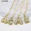 Chaînes 10 pièces classiques lettre initiale collier pendent alphabet charmes chunky charmantes femmes cadeau 52996