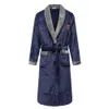 home clothing Sexy Underwear Coral Plush Pajama Set Home Dress Navy Blue Pajama Full Set Kimono Bathroom DressL2403