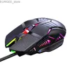 マウス3200DPIエルゴノミックワイヤードゲーミングマウスUSBマウスゲーミングRGB Mause Gamer Mouse 6ボタンLEDサイレントマウスPCラップトップコンピューターY2404079ZXC