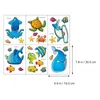 Mattes de bain Anti-slip dessin animé mural autocollant baignoires autocollants non-skid marins animaux enfants salle de bain anti-skid pvc décalcomanies décoratives bébé