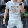 Новые 2024 года роскошная мода мужская футболка мужские с коротким рукавом дышащие топы
