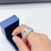 Дизайнерские ювелирные изделия S925 Серебряное серебро VVS Moissanite Fashion Ring Iced Out Diamond Cuban Hip Hop Rings Men