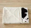 Blankets Cow Fur Sherpa Blanket Kids Cowhide Fleece Throw Farmhouse Cowboy Plush For Bed Sofa Couch Room Decor