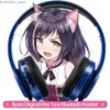 Mobiele telefoon oortelefoons Anime Princess Connect Re dive Kyaru Cosplay Comfortabele draadloze 2 in1 Bluetooth -headset Student Earphone Game Props hoofdtelefoon Y240407