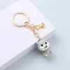 Keychains Lanyards Resin Cute Dog Pet Gold Metal Bone Aniamls For Boys Girls Friendship Birthday Gift Handmade DIY Jewelry Q240403