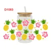 Fönsterklistermärken UV DTF Transfer Sticker Drink för 16oz Libbey -glasögon Wraps Bottles Cup Can DIY Waterproof Easy to Assy