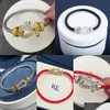 Charm Bracelets 디자이너 힘 10 팔찌 고급 레터 남성 패션 트렌드 여성 클래식 보석 고품질 말굽 패턴 드롭 OTWBT