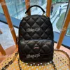 19CM Women Mini Designer Backpack 3 Color Caviar Luxury Handbag Gold Hardware Zipper Coin Purse Adjustable Chain Shoulder Bag Outdoor Travel Underarm Bag Sacoche