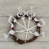 Fiori decorativi simboli musicali note topcake toppers topper per cake per decorazioni per feste di compleanno da dessert (argento)