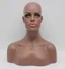 One Piece EMS Fibra di vetro Afroamericano femmina Black Mannequin Head Busto per parrucche in pizzo Display323q2565265