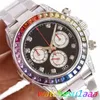 2024 Sapphire Crystal Rose Gold Watch Luxury Automatic Mechanical 116599 Rainbow Diamond Bezel Mens Watch Fashion Birstwatches260Z