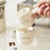 Mini Ceramic Milk Cup Creamer kanna Small Espresso Coffee Measuring Pitcher med handtag latte mixer skala mått muggar 240407