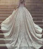 Dit Mhmad Robe de mariée glamour transparent à couches bijoux à manches longues en dentelle 2017 Nouvelle arrivée Amazing Sexy Bridal 4493025